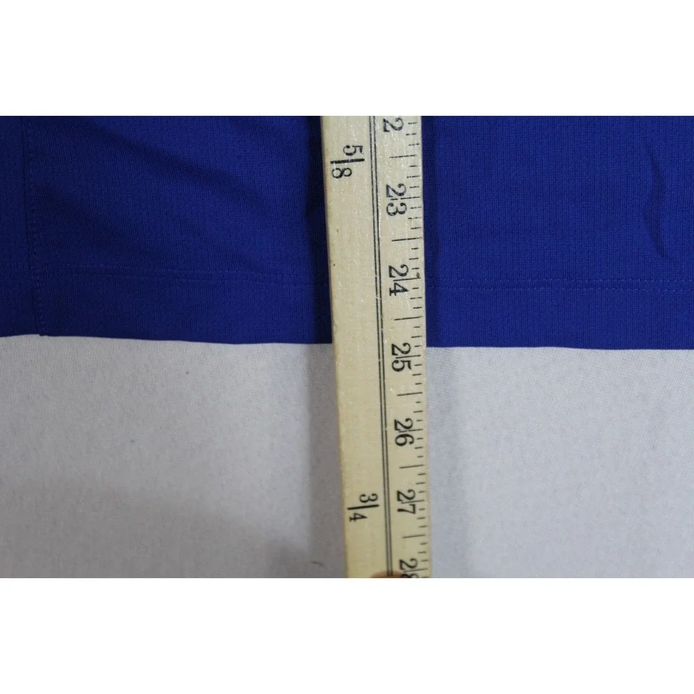 Nike Women Blue Golf Polo Shirt Collared V Neck Short Sleeve Size Large
